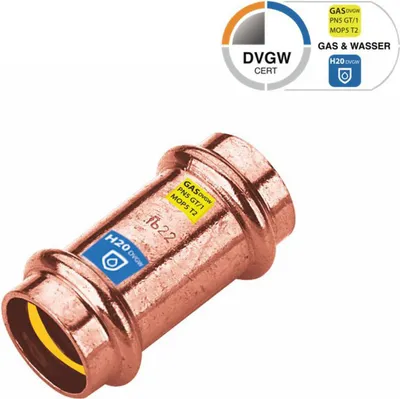 Produktbild von Sanpro CUPRESSK Pressfitting Kupfer Kupplung - Muffe, Größe V 22 (Pressfitting)