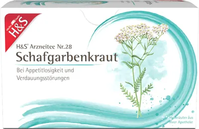 Produktbild von H&S Arzneitee Nr.28 Schafgarbenkraut bei Appetitlosigkeit und Verdauungsstörungen, 20 St. Filterbeutel