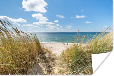 Produktbild von MuchoWow® Poster Düne - Gras - Meer - Strand 90x60 cm - Schlafzimmer