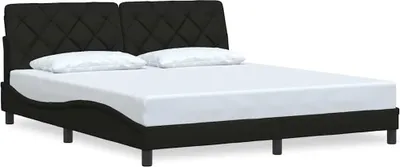 Produktbild von Bettgestell ohne Matratze Schwarz 180x200 cm Stoff
