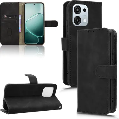 Produktbild von Kunstleder Hülle für Oppo A6 Pro 4G / 5G Skin Feel Magnetische Flip Book Wallet