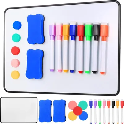Produktbild von Whiteboard A4 29.5 x 21 cm, doppelseitig, magnetisch, Kunststoff, für Büro, 2 Stück