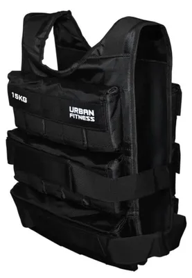 Produktbild von Urban Fitness verstellbare Gewichtsweste Trainingszubehör 15kg schwarz