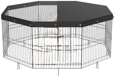 Obrázok produktu pre Psia búda, 8-dielna, 160 x 160 cm, s miestom na sedenie a strechou
