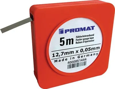 Produktbild von Fhlerlehrenband Strke 0,08 mm Lnge 5 m Breite 12,7 mm