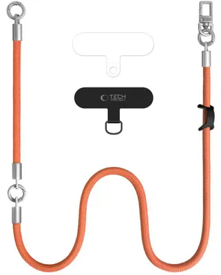 Obrázek produktu pro Poutko na mobilní telefon Tech Protect C10S Rope Crossbody Wrist, oranžové