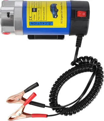 Immagine prodotto di Pompa di trasferimento olio - Pompa elettrica per cambio olio/aspirazione 12 V - 1-4 l/min - Tubo flessibile 6/8/10 mm - Portatile per auto, barca, camper, ATV - Blu