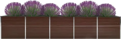 Obrázok produktu pre vidaXL Záhradný zvýšený záhon z pozinkovanej ocele 400x80x45 cm hnedý
