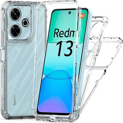 Obrázek produktu pro Průhledné pouzdro pro Xiaomi Redmi 13 4G, nárazuvzdorné TPU a PC hybridní Jasný pouzdro