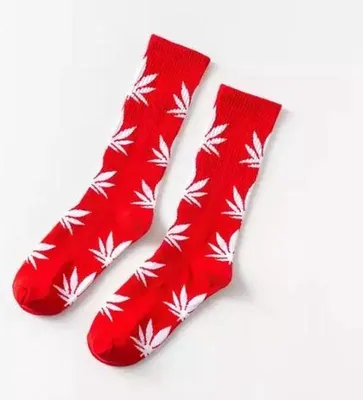 Immagine prodotto di Jumada's - Calzini Cannabis - Calzini Cannabis - Erba - Cannabis - Rosso-rosa - Calzini unisex - Taglia 36-45
