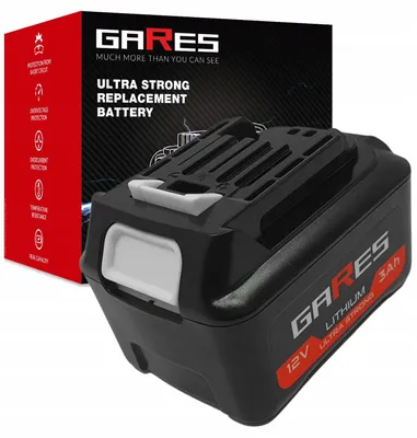 Obrázok produktu pre GARES Akumulátor Batéria pre Makita CP100DZ CL121DSM HP333DZ JV102DZ | 12 V 3Ah | Zosilnená séria High-Performance | Vysoký výkon | Gares