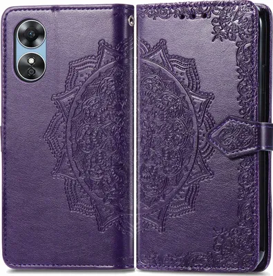 Produktbild von Mobigear Mandala  OPPO A17 Hülle Klapphülle Geldbörse - Lila