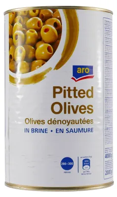 Produktbild von aro Pitted Grüne Oliven ohne Stein 4,0KG
