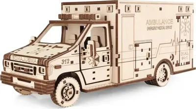 Zdjęcie produktu dla Puzzle 3D, Ambulans, EWA, Drewno, 386 elementów