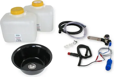 Immagine prodotto di kit lavello da campeggio 12V Lavello Ford Transit VW T5 24cm Nero