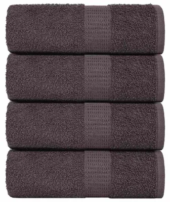 Image de vidaXL Gants de toilette FROGN, lot de 4, anthracite, 15 x 21 cm, 360 g/m²