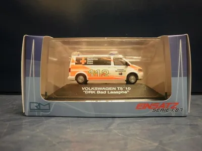 Zdjęcie produktu dla Rietze 53634 – 1:87 Volkswagen T5 z 2010 r. DRK Bad Laasphe – nowy