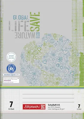 Zdjęcie produktu dla 25X BRUNNEN 104510701 Schulheft A5 Lin 7 16Bl RCP
