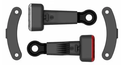 Immagine prodotto di illuminazione per biciclette AMS ConstantStahl rosso/bianco 4 pezzi