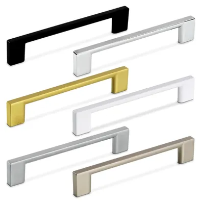 Produktbild von Schubladengriff 320 mm Lochabstand – moderner Möbelgriff in Schwarz, hochwertiger Küchengriff und Schrankgriff aus Metall für Schubladen, Türen und Kommoden, zeitloses Design