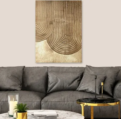 Image de Wallity, RFB22_5070, Peinture décorative 3D sur toile, 100 % PEINTURE, multicolore, 50 x 70 cm
