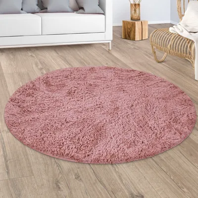 Produktbild von Hochflor Teppich Wohnzimmer Fellteppich Kunstfell Flauschig Rutschfest Rose Braun Grösse 200x290 cm
