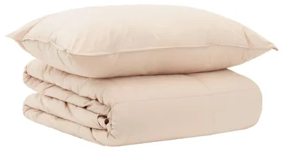 Produktbild von vidaXL Bettwäsche-Set 2 stk. 140 x 200 cm Winter 350 gsm Beige
