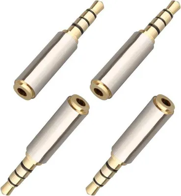 Immagine prodotto di Adattatore audio con prolunga per cuffie da 3,5 mm a 2,5 mm - 4 pezzi in metallo