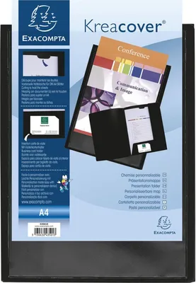 Zdjęcie produktu dla Exacompta 43501E Teczka prezentacyjna Krea Cover, format A4, czarna
