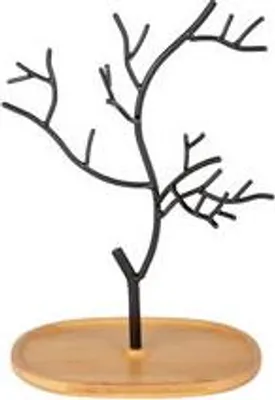 Produktbild von Wenko Schmuckbaum Organizer aus Bambus und Kunststoff Schwarz Natur 8383186