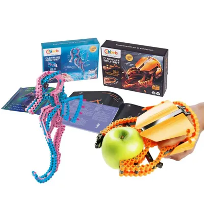 Produktbild von cbionic Flexibles Klemmbaustein-System 2er-Set - Skorpion & Seepferdchen - Bewegungen der Natur erforschen & entdecken