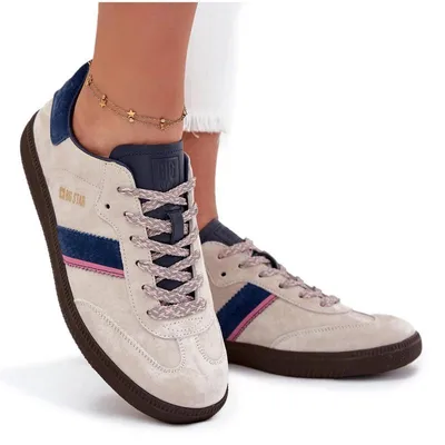 Zdjęcie produktu dla Zamszowe Niskie Sneakersy Damskie Big Star SS274679 HI-POLY SYSTEM Szare 41