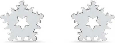Produktbild von JEWLIX Schneeflocken Ohrstecker für Damen aus 925er Silber