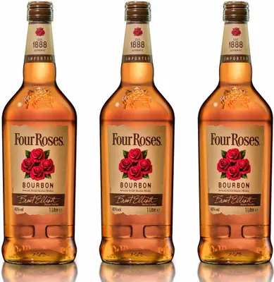 Produktbild von Four Roses Kentucky Straight Bourbon 3er Set, Schnaps, Alkohol, Flasche, 40 %, 3 x 1 L, 70588200