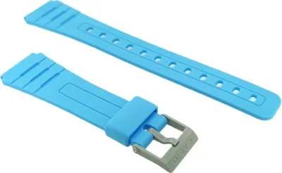 Produktbild von Casio Collection 10361901 Uhrenarmband blau Resin F-91WC-2A