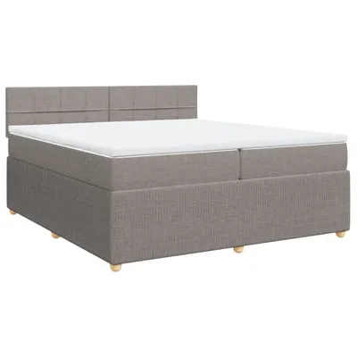 Produktbild von Boxspringbett mit Matratze Taupe 200x200 cm Stoff