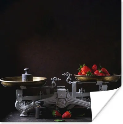 Produktbild von MuchoWow® Poster Küchenutensilien - Obst - Kochen 100x100 cm - Babyzimmer