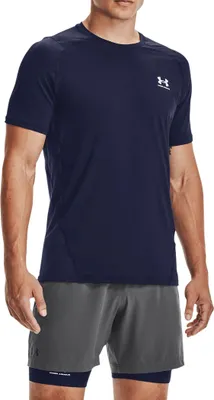 Produktbild von Under Armour HeatGear Tailliertes Kurzarm-T-Shirt, Blau XL