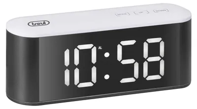 Digitale Tafelklok LED, Thermometer, Wecker, Snooze, schwarz