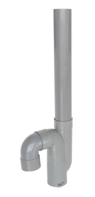 Produktbild von SOMATHERM FOR YOU – Universal-Ablaufsiphon für Waschmaschinen (Waschmaschine oder Geschirrspüler) – Mit Entleerungsstopfen – Vertikaler Abfluss