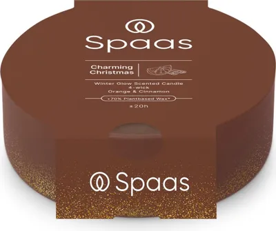 Produktbild von Spaas WinterGlow Duftkerze 4-Dochten – Charming Christmas – Bordeaux –ca. 20 St