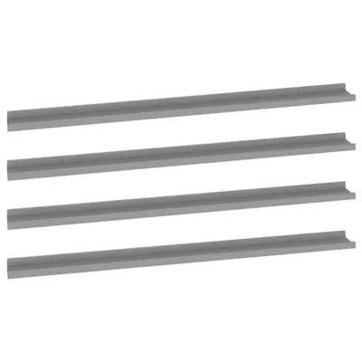 Image de Étagères murales 4 pcs Gris 115x9x3 cm