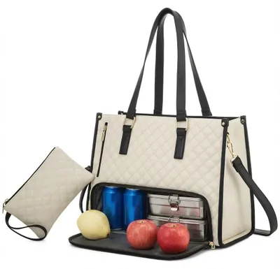 Productafbeelding van Voedselisolatietas - 2-in-1 lunchtas - Geïsoleerd - Lekdicht - Voor dames - Houdt tot 5 uur warm / 10+ uur koel