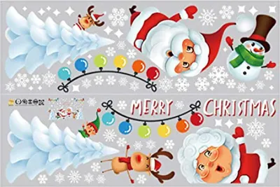 Produktbild von INF Aufkleber mit Weihnachtsmotiv 2er Pack