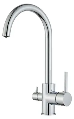 3-Wege-Osmose-Wasserhahn, Chrom, Einhebelmischbatterie, Messing