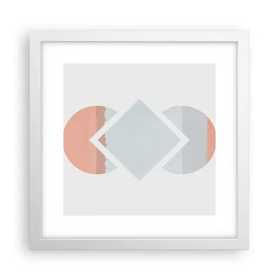 Produktbild von Gerahmtes Poster - Weißer Rahmen - Stück Geometrisch Diamant - 30x30 cm - Wand Bild - Wanddeko - Wandbilder - Kunstposter - Wandposter - Bilderrahmen - Bilder - Kunstdruck - P2WAC30x30-4690