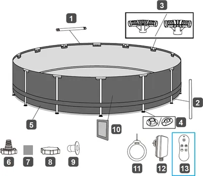Produktbild von Bestway® Ersatzteil Fernbedienung für ausgewählte LAY-Z-SPA® LED-Whirlpools