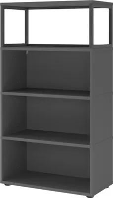 Produktbild von bümö flexi Aktenregal offen - 4 Ordnerhöhen - Nachbildung: Graphit