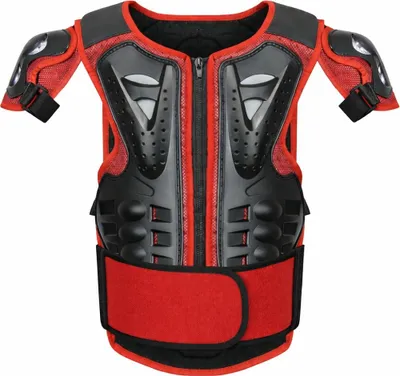 Produktbild von Protektorenweste Kinder Jugend Motocross Fahrrad Schutzweste Cross MO267 Rot