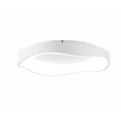 Produktbild von Wellenförmige LED-Deckenleuchte Ø50 cm, 40 W, 5000 lm, Farbtemperatur 3000–6000 K, weißes Metall mit Acryldiffusor, modernes nordisches Design